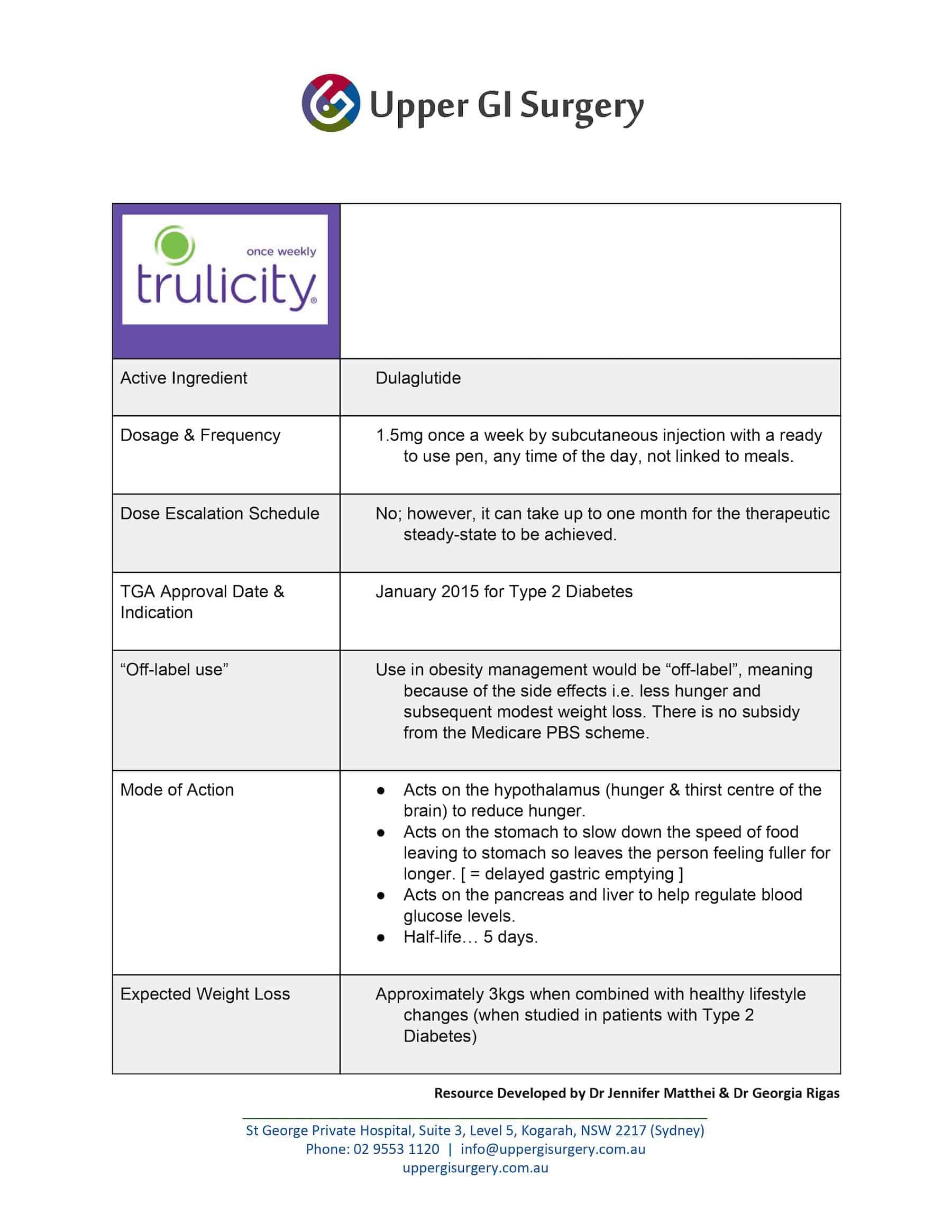 Trulicity information booklet